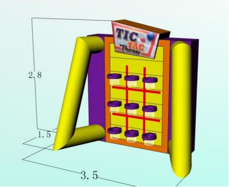 Inflatable Tic Tac Toe Ball Hoops Basketball Shooting1