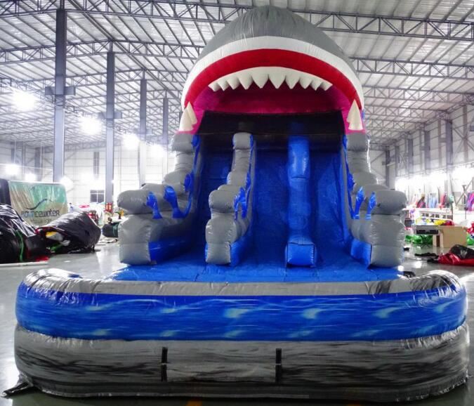 shark water slide with pool 7