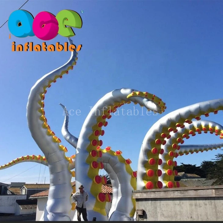 Halloween giant inflatable octopus tentacles party decoration6